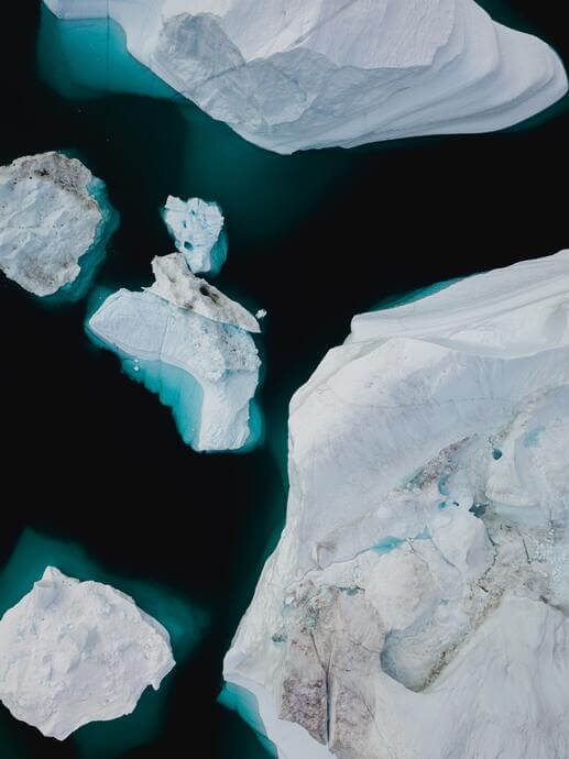 Icebergs derretidos