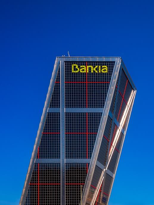 Babel Desarrollo Multiexperiencia Bankia. Una de las torres Kio en Madrid
