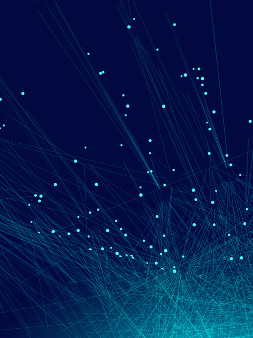 Babel Blockchain. Imagen vectorial con puntos y líneas formando redes.